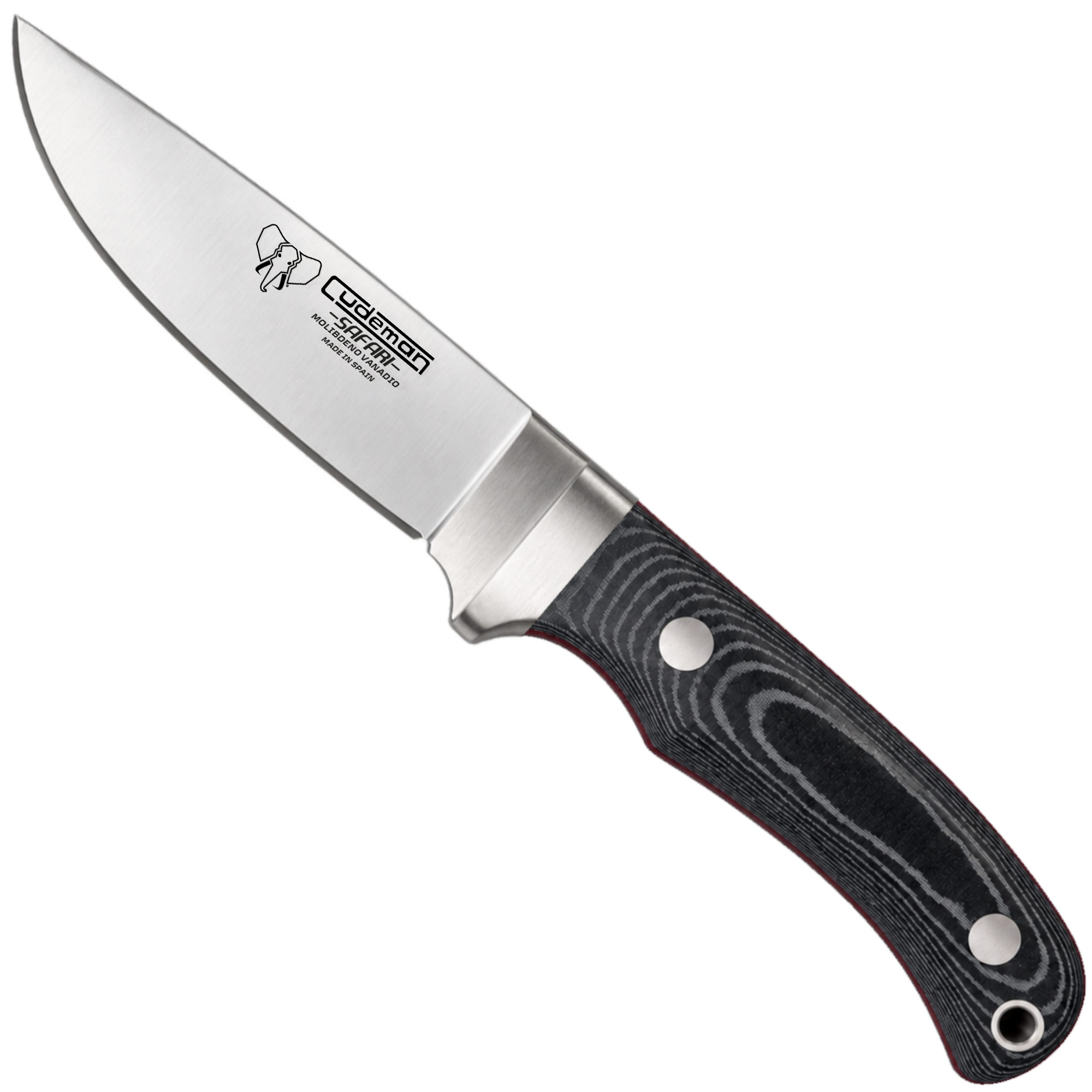 Cuchillo de caza Cudeman Safari 116-M con mango de micarta negra