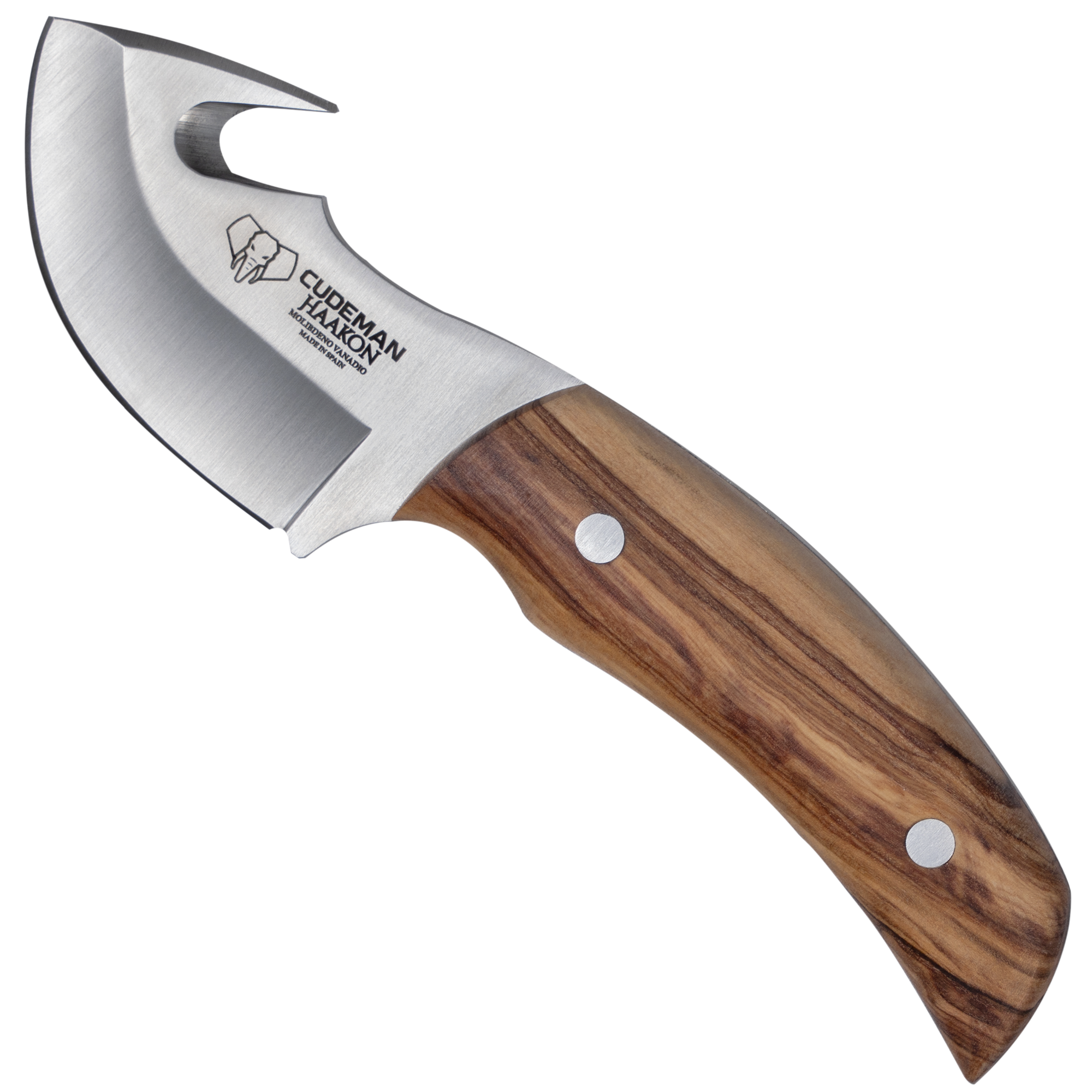 Haakon Skinner Hunting Knife – Olive Wood | Cudeman