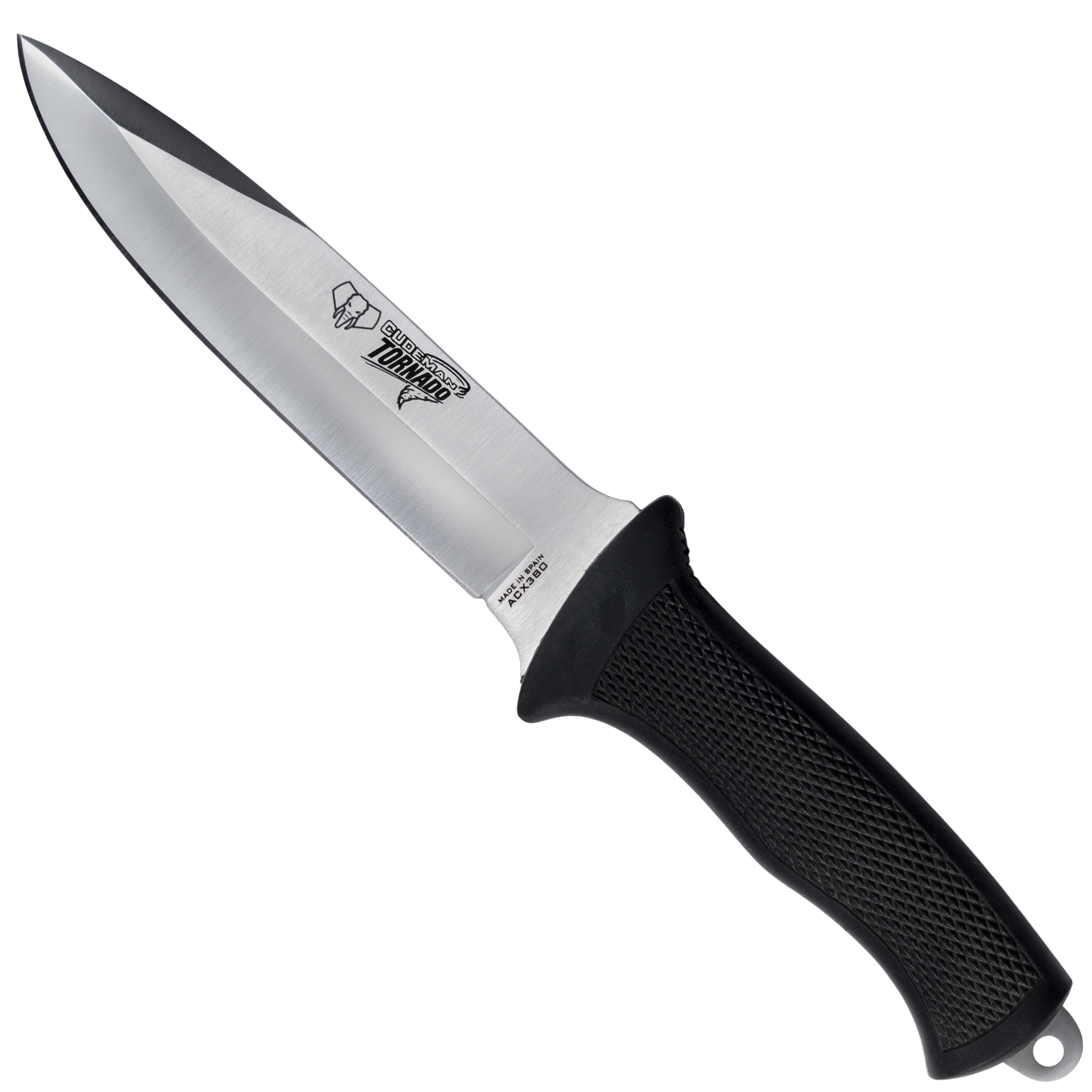 Tactical Tornado Knife Black Rubber | Cudeman