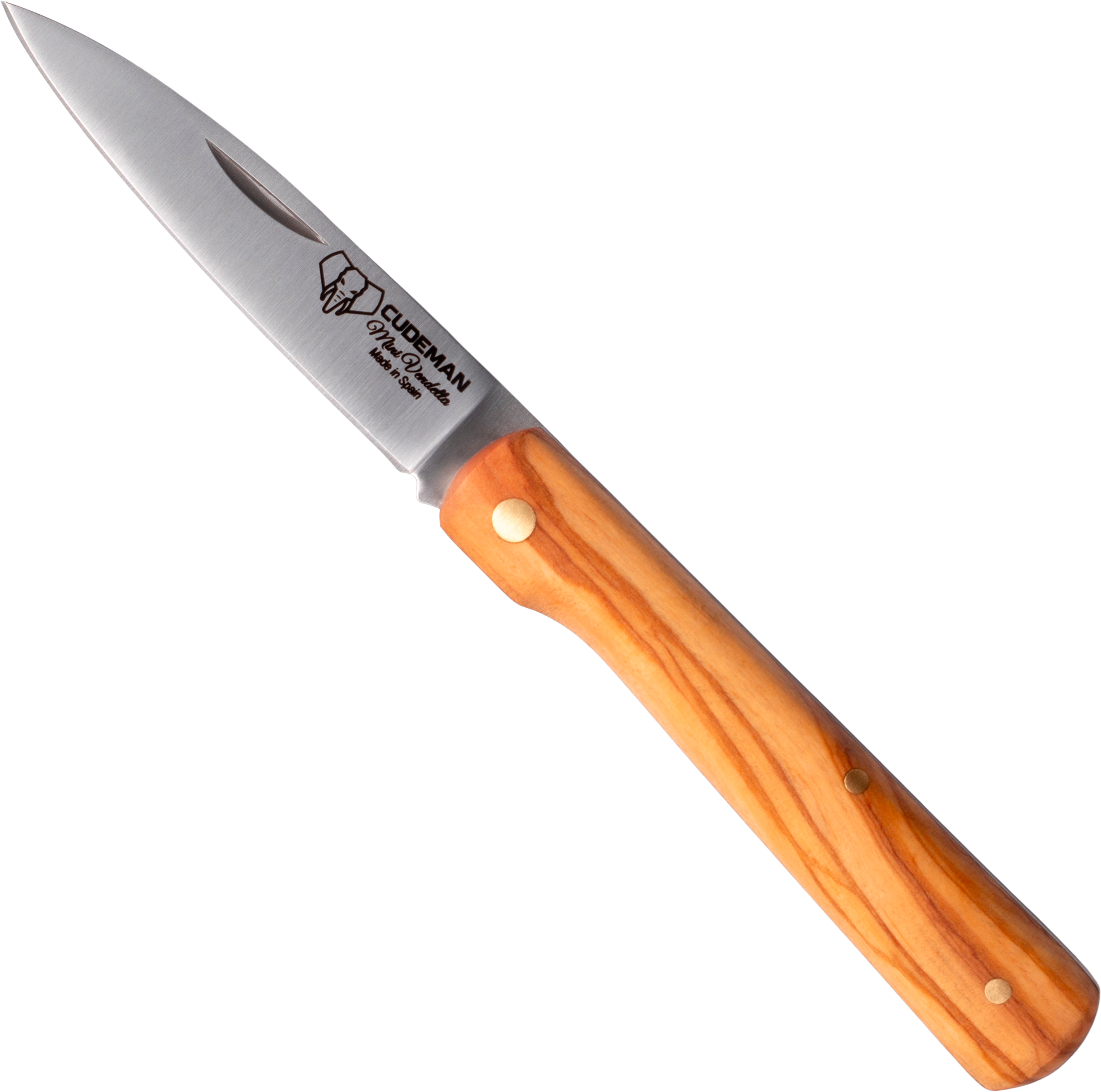 キャンディマン ターミネータ Pocket knife with natural olive wood handle | Cudeman
